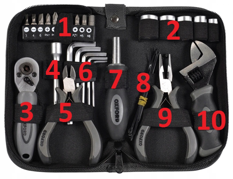 Zestaw narzedzi motocyklowych OXFORD TOOL KIT PRO Producent code OX770