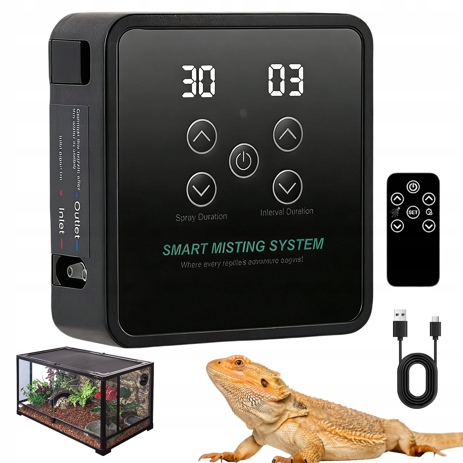 Inteligentní Programovatelný Zavlažovač Do Terária Pro Plazy