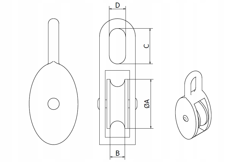 BLOCZEK DO LIN ROLKA OCYNKOWANY 20MM LINA 6MM EAN (GTIN) 5906775114766