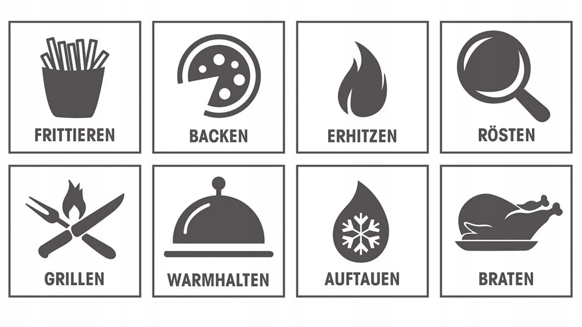 Frytkownica Air Fryer 4,5L LED 1450W 8 PROGRAMÓW Marka Koliber