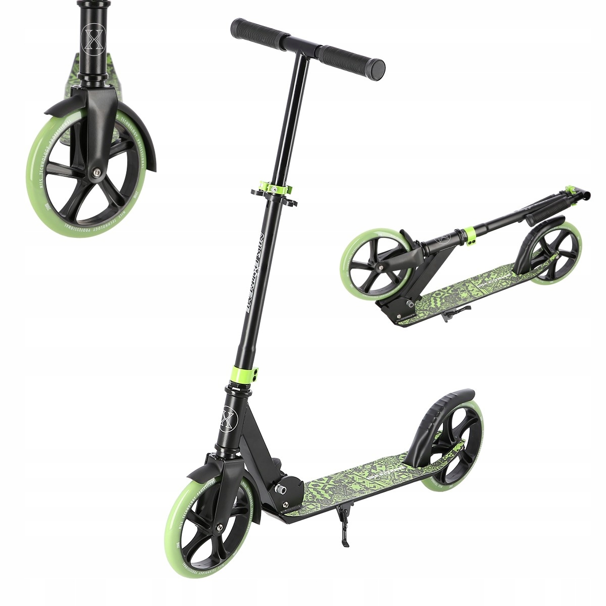 

Hulajnoga Składana Duże Koła 200mm Kauczuk ABEC7