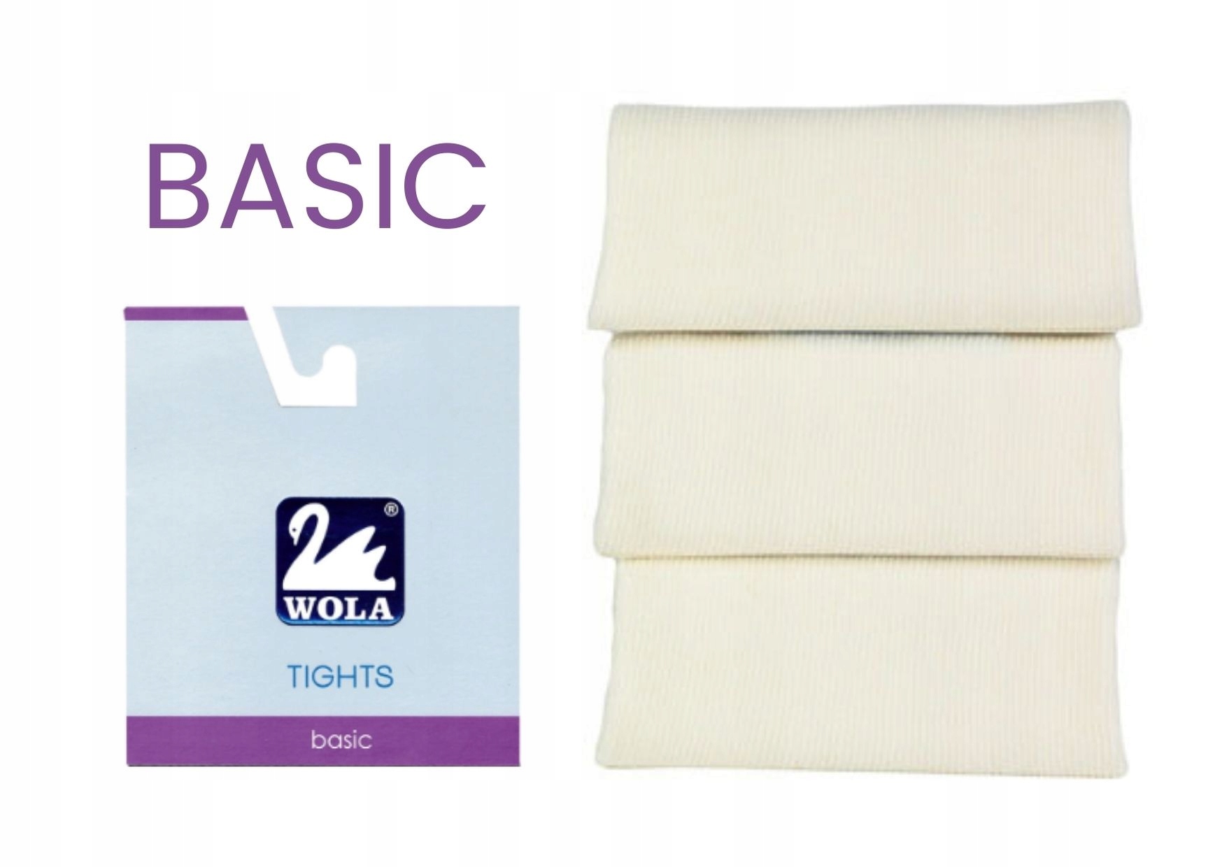 Rajstopy Wola Basic bawełna #off white 116-122