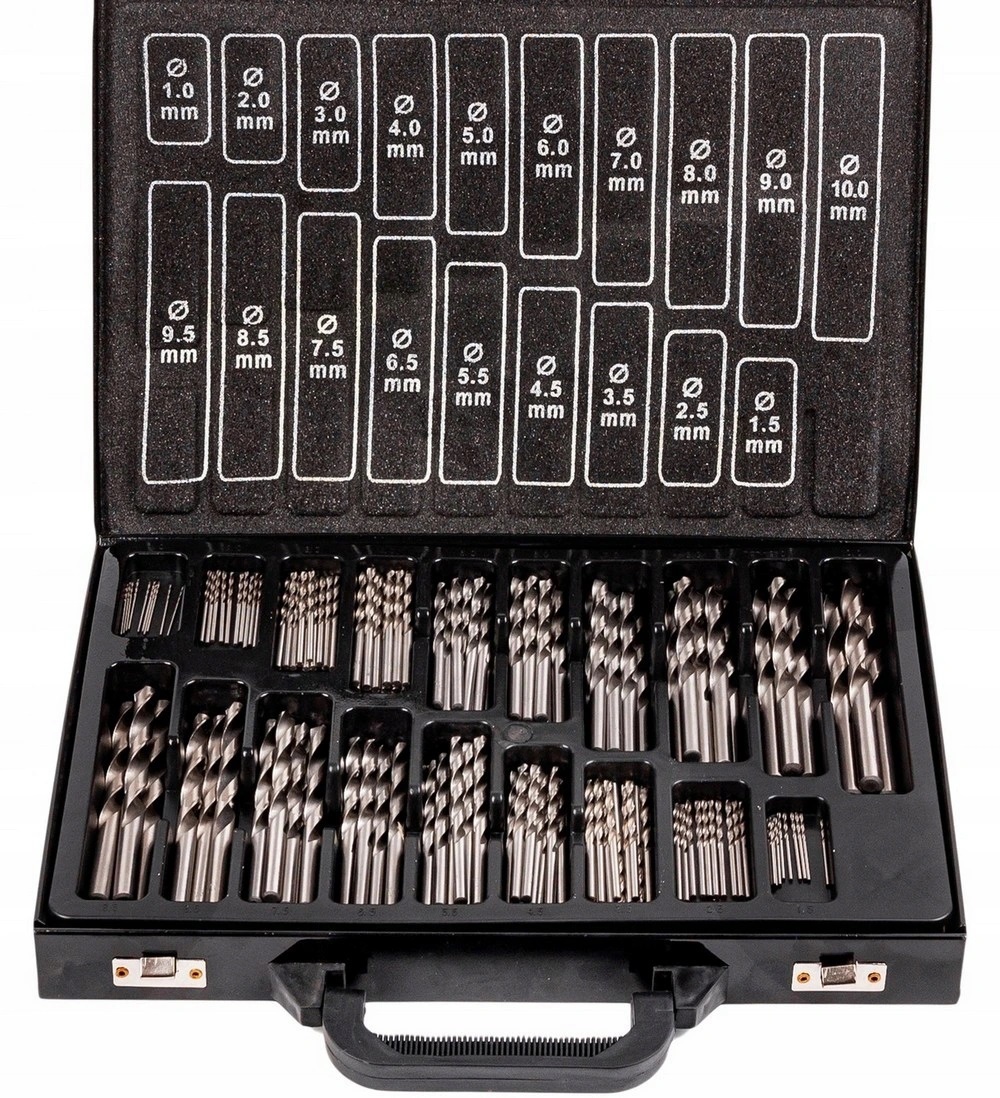 WIERTŁO DO METALU ZESTAW WIERTEŁ 1-10 mm 170sz HSS