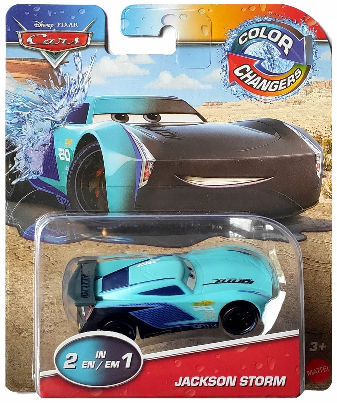 MATTEL AUTA CARS JACKSON STORM ZMIENIA KOLOR 2020
