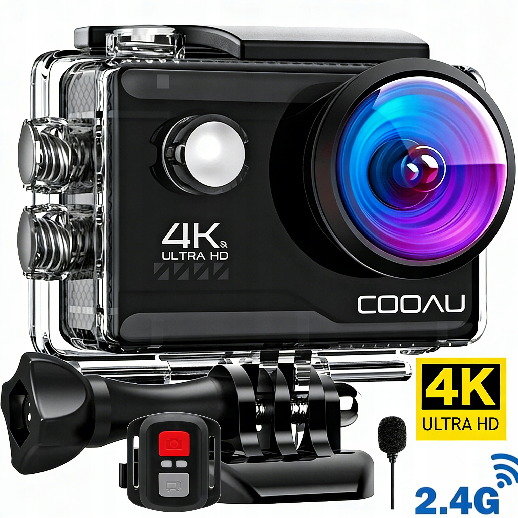 Sportovní kamera 4K 60FPS 20MP Podvodní fotoaparát 40 m Sportovní fotoaparát 2.0" LCD