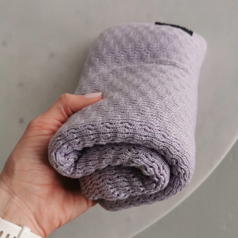 Kocyk bambusowy motylek błękit - LULLALOVE Długość 90 cm