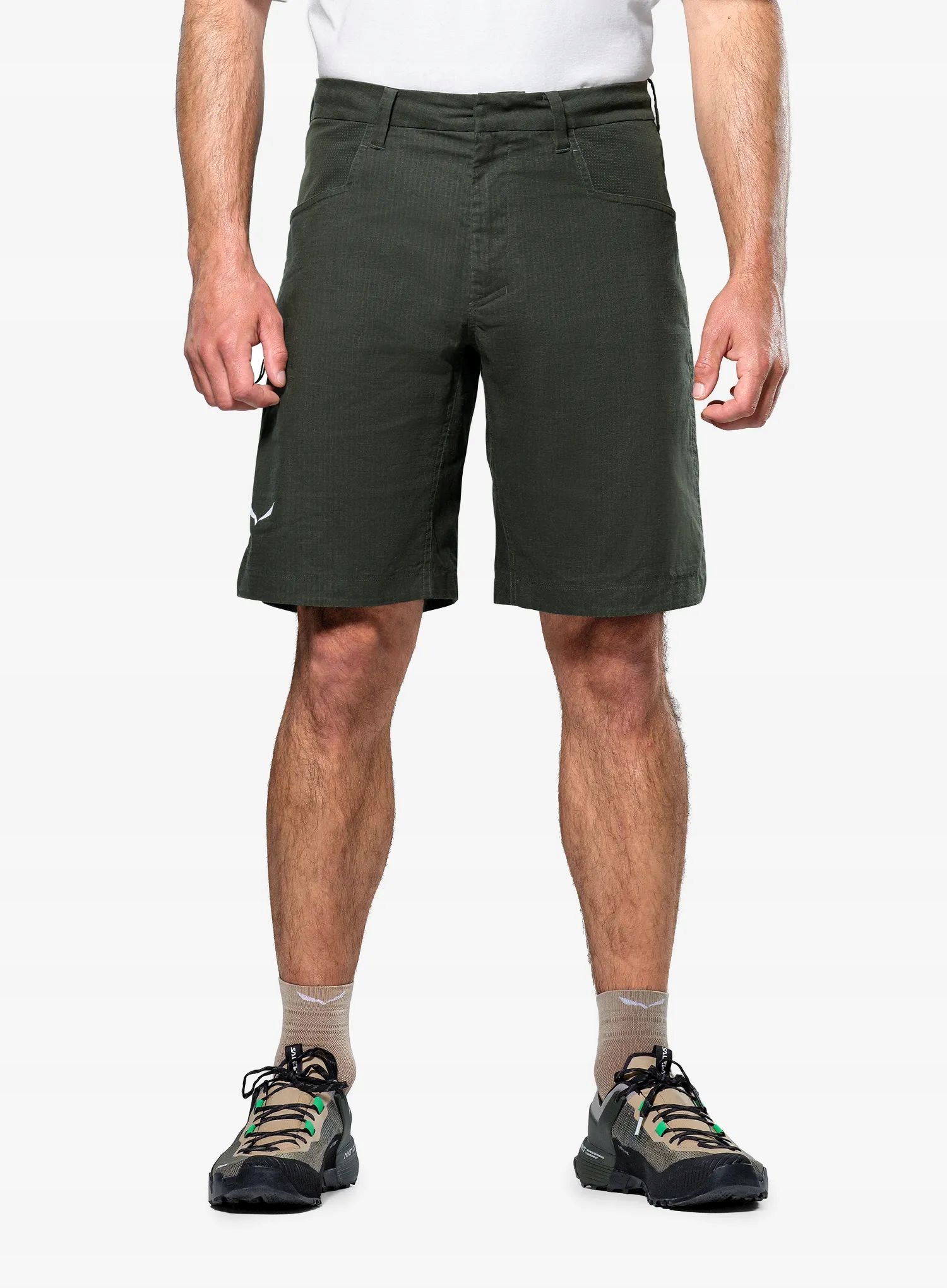 Kraťasy Salewa Agner Hemp Ripstop Shorts tmavě olivová M