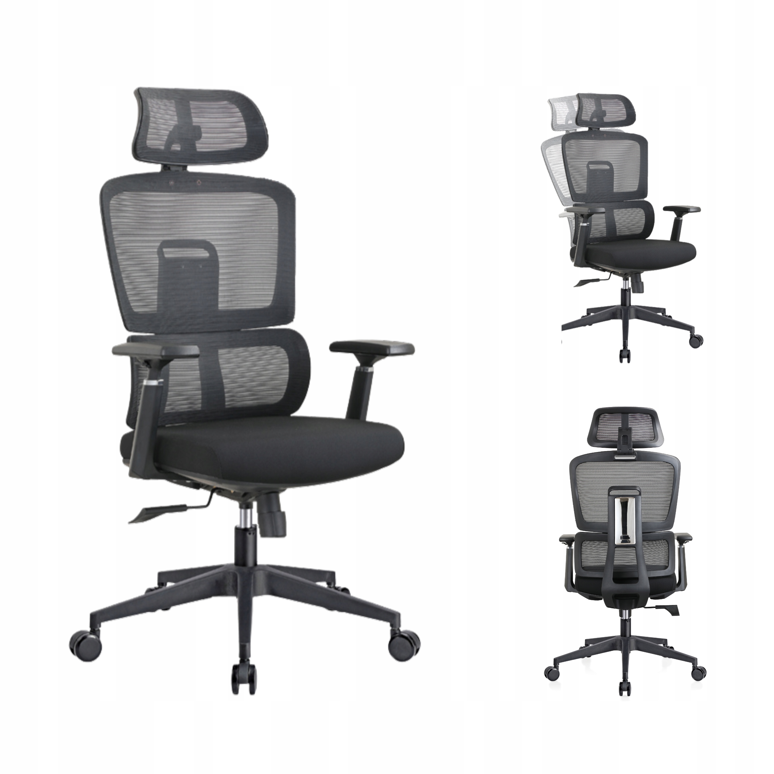 Fotel Comforta ergonomiczny biurowy obrotowy regulowany tilt czarny K23