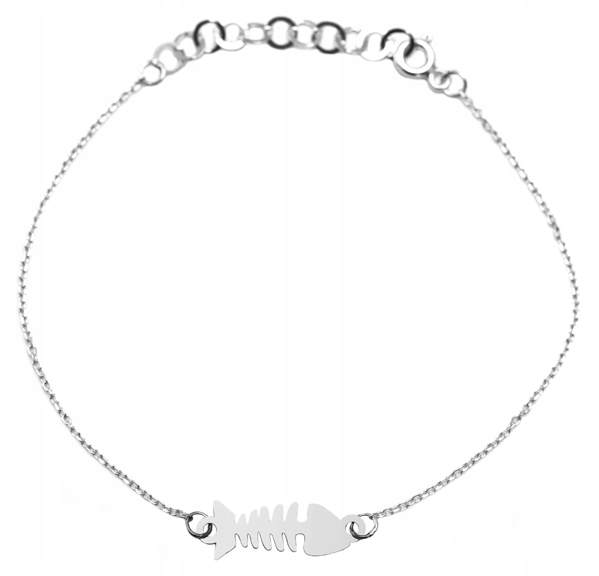 

Bransoletka Celebrytka Ości Ryby srebro 925