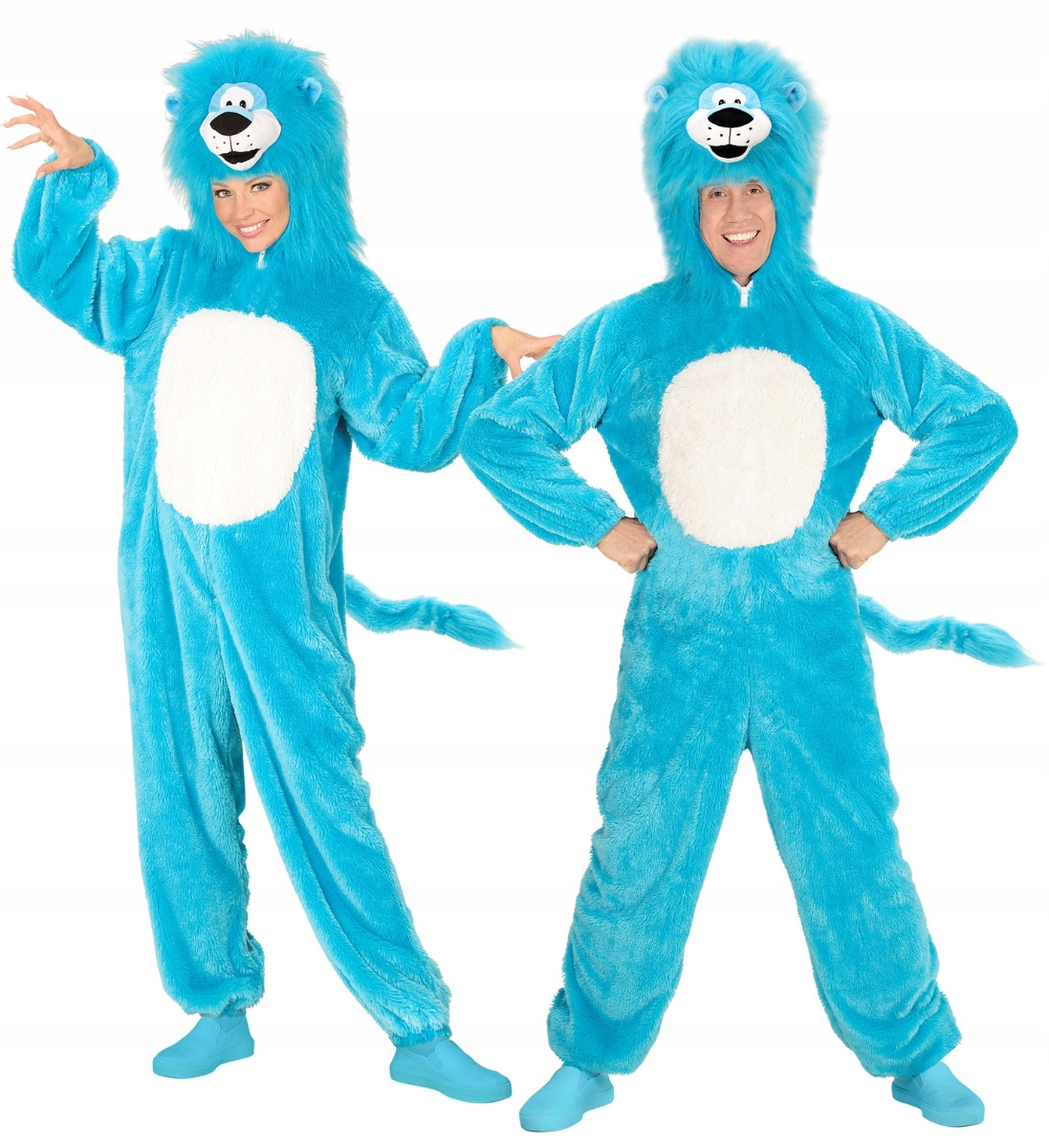 Kostým Lva Převlek Lev Modrý Plyšový Plyšová Hračka M-L