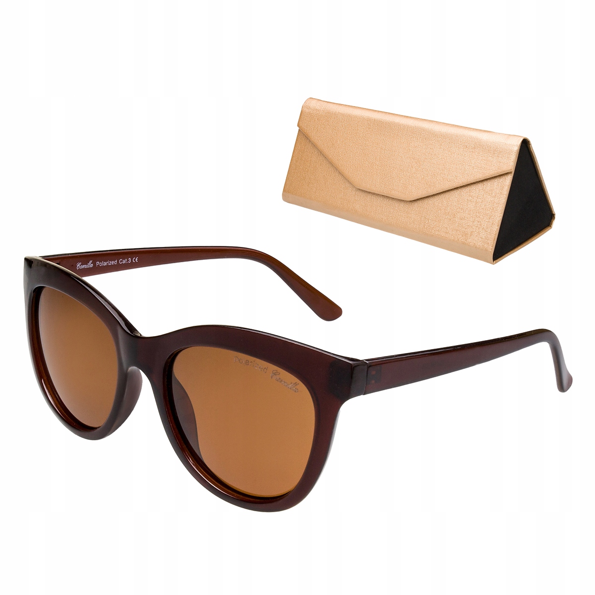 

Okulary Polaryzacja damskie etui Versof Brown 104