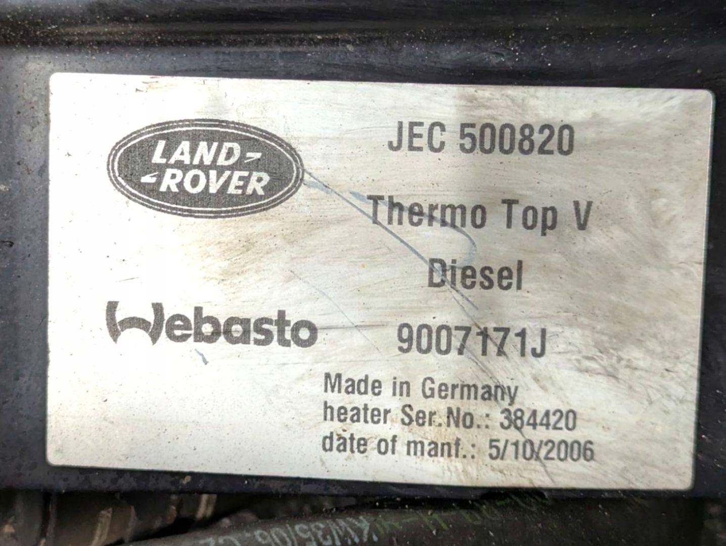 webasto Webasto Land Rover Range Rover Sport L320 2006