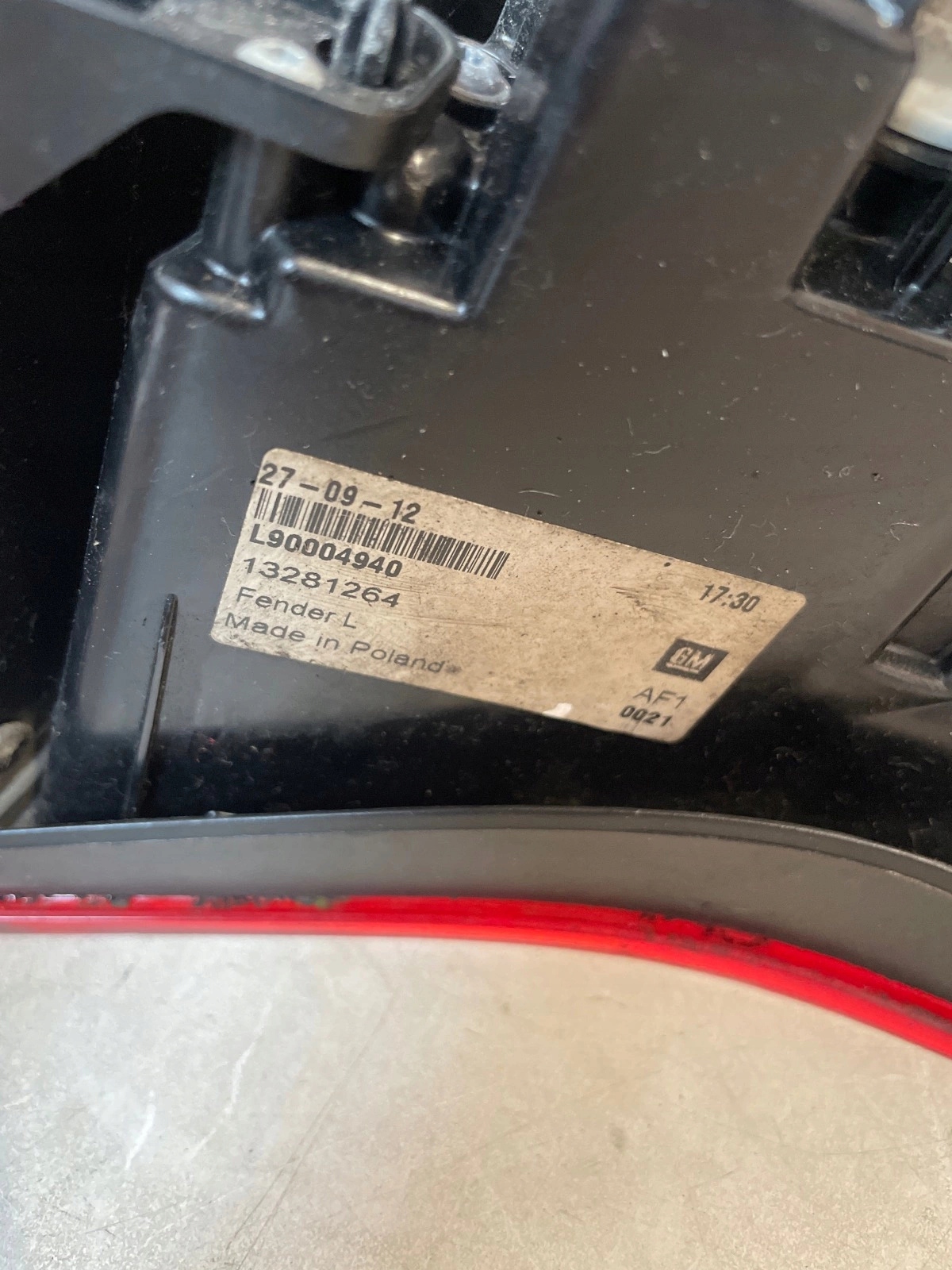 light rear part rear left Opel Astra IV J GTC 3D