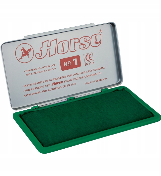 Poduszka do stempli HORSE nr 1 150X74mm ZIELONA