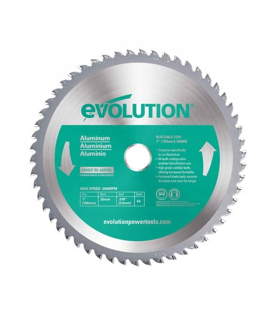Piła Tarcza Tct do aluminium Evolution 180 54z