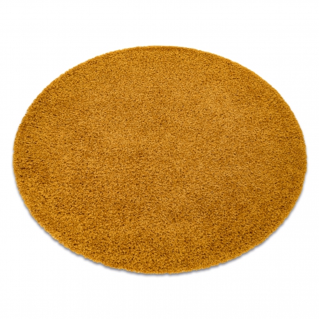 

Dywan shaggy okrągły złoty/musztardowy koło 120