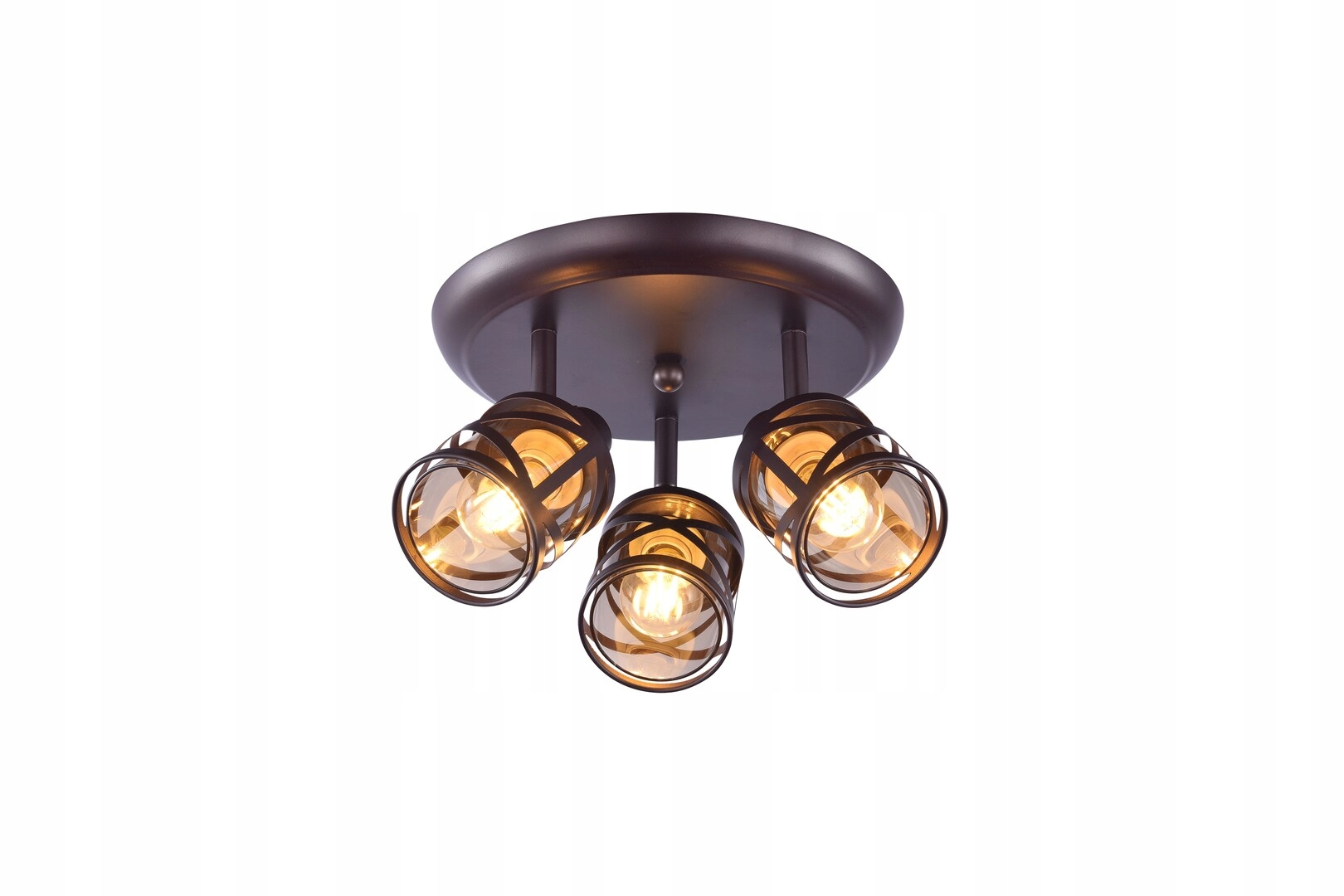 Stropný reflektor Rabalux Oberon 3xE14 40W hnedý/jantárový IP20