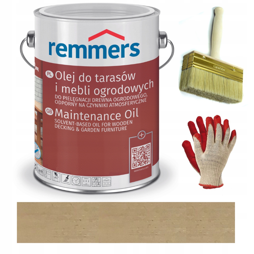 Remmers olej do tarasów, drewna 5L SREBNOSZARY