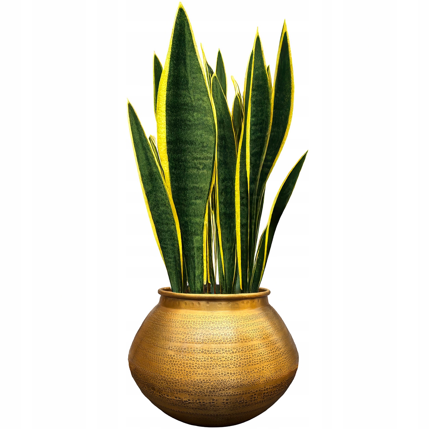 Květináč Zlatý Velký 28 cm kovový loftový obal na balkon, terasu, bonsaj