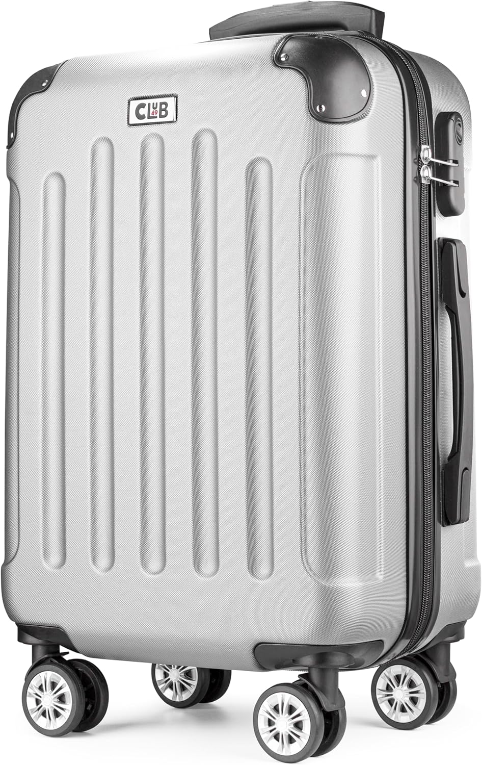 Posh Walizka Podróżna Twarda z ABS-u kabinowa 38L (srebrna M)