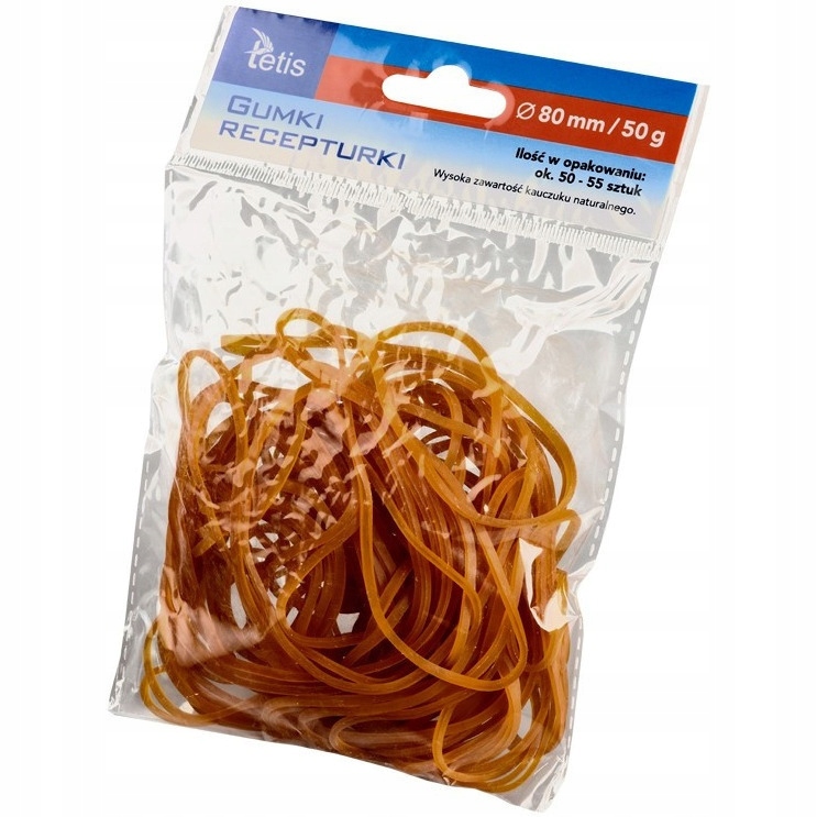 

Gumki recepturki 80mm 50g Mocne Wytrzymałe Tetis