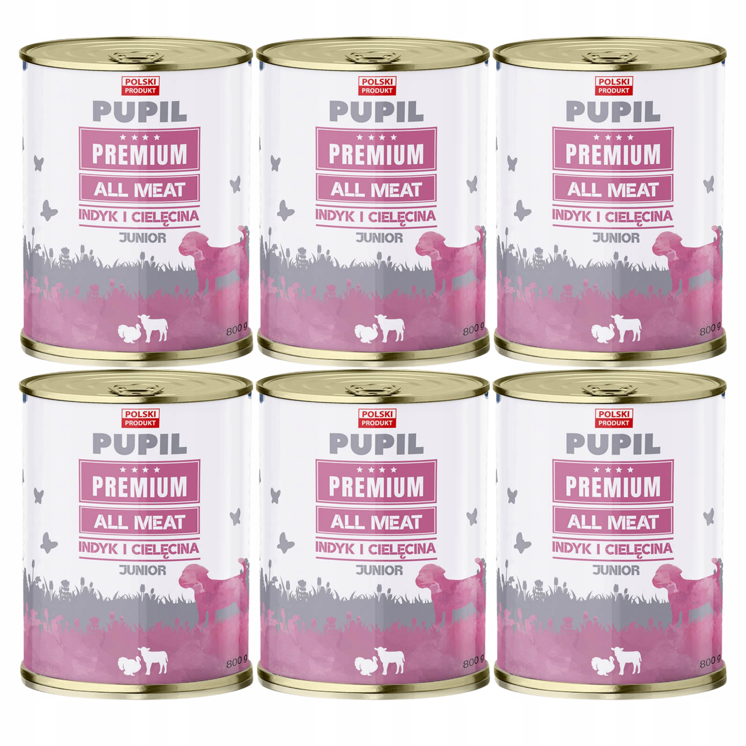 Pupil Premium Junior All Meat Krmivo mokré pro štěňata krůta tele 6 x 800 g