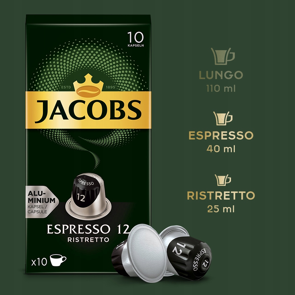 Kapsułki Jacobs L'OR do Nespresso(r)* 100 kapsułek zestaw mix Rodzaj kawa czarna