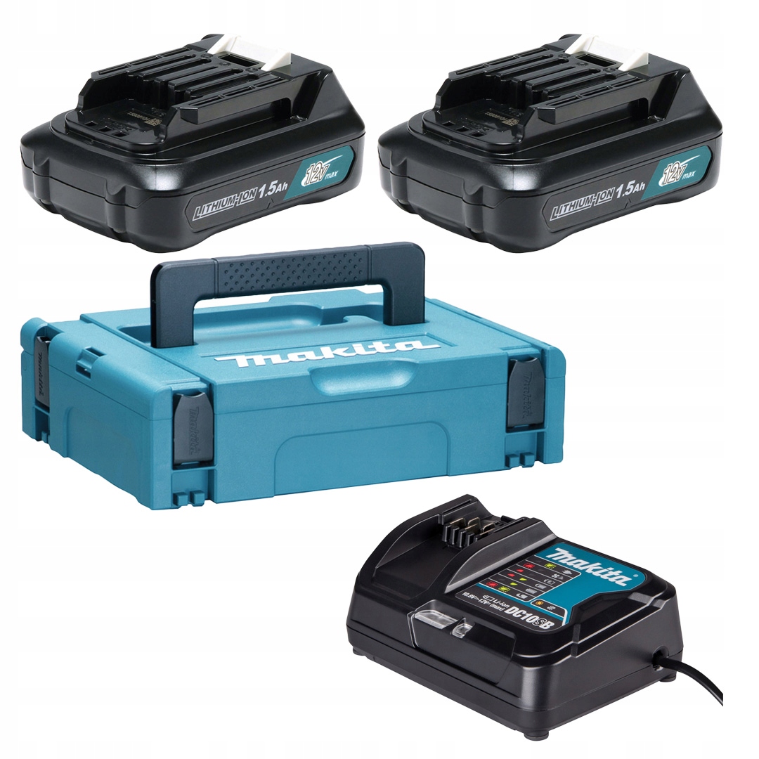 Napájecí sada Makita 197652-7 12V 2x1,5Ah BL1016 nabíjení DC10SB kufr