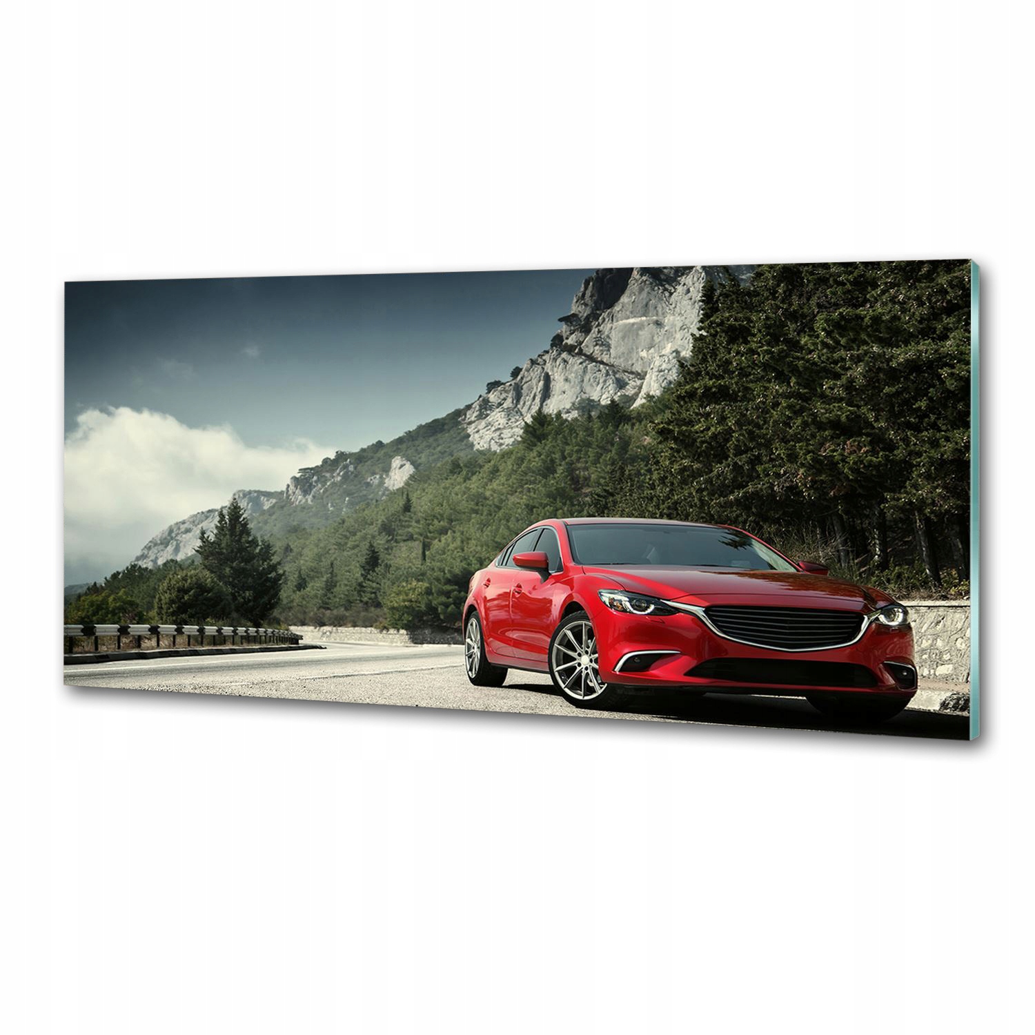 Panel do kuchyne Auto v horách 125 x 50 cm Lepidlo