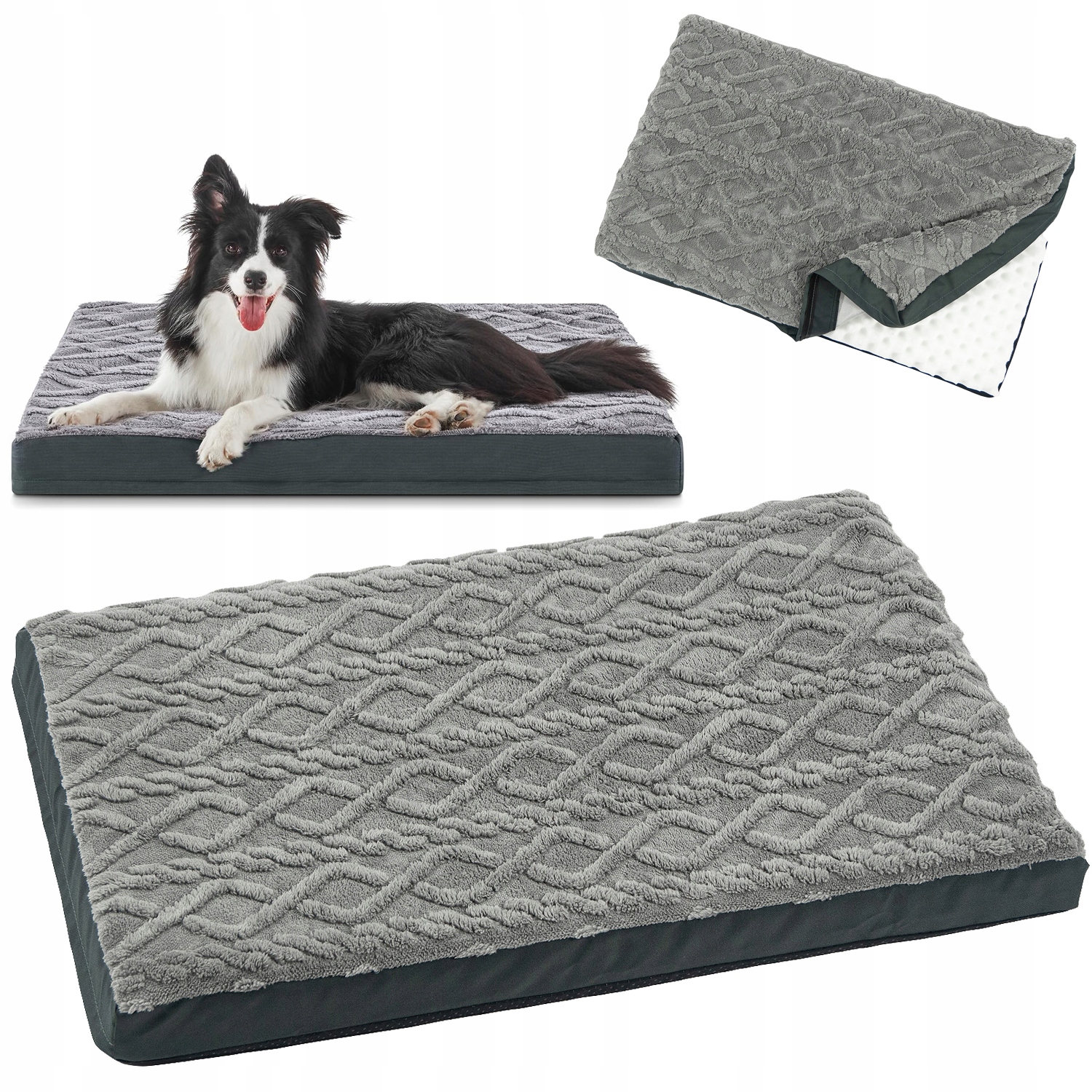 Pelíšek Pro Psa Kočku Matrace Podložka 88x55x9 cm Voděodolné Měkké Potah