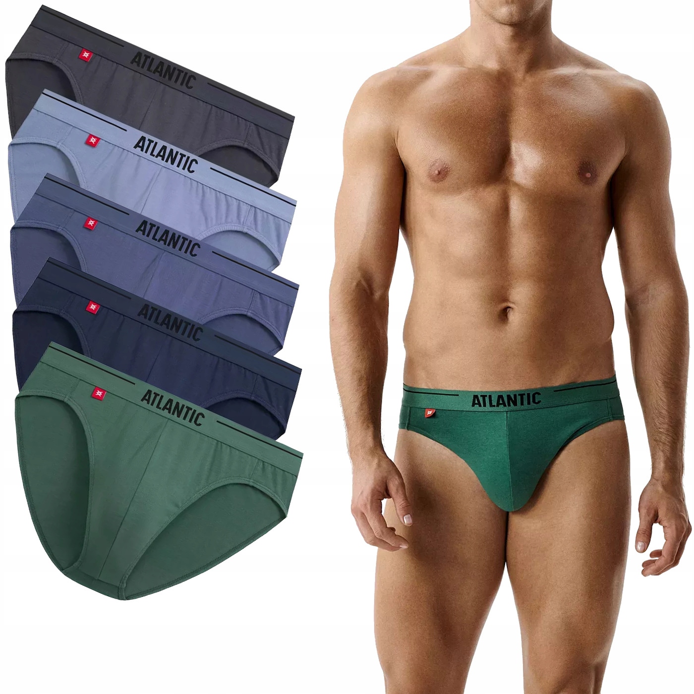 Pánské Slipy Atlantic Sport 5SMP004/GRF/NE/DEN/IND/ZIEC XL