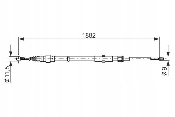 Linka cięgno hamulca ręcznego Bosch 1 987 482 193