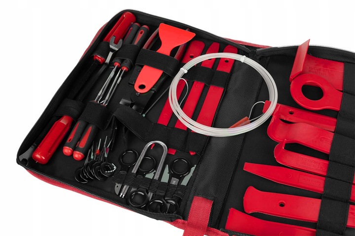 ŚCIĄGACZE TAPICERKI RADIA USZCZELEK SZCZYPCE WYJMAKI MEGA ZESTAW 40SZT ETUI Marka Xtrobb