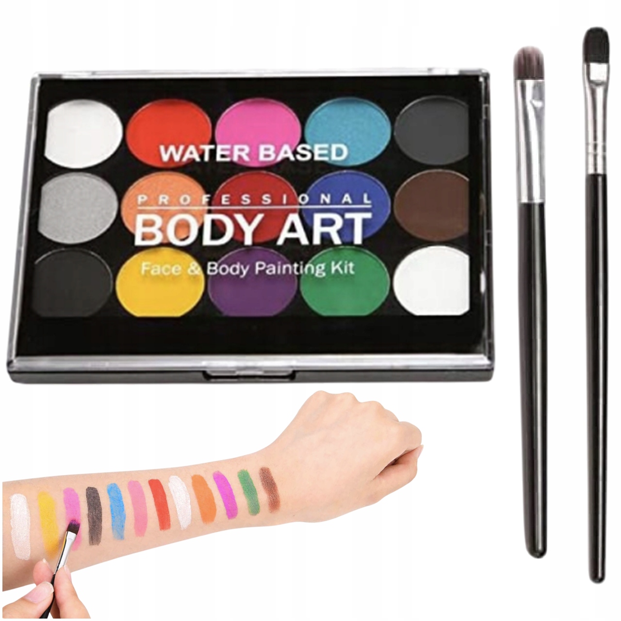 FARBY FARBKI DO MALOWANIA TWARZY 15 KOLORÓW ZMYWALNE DZIECI