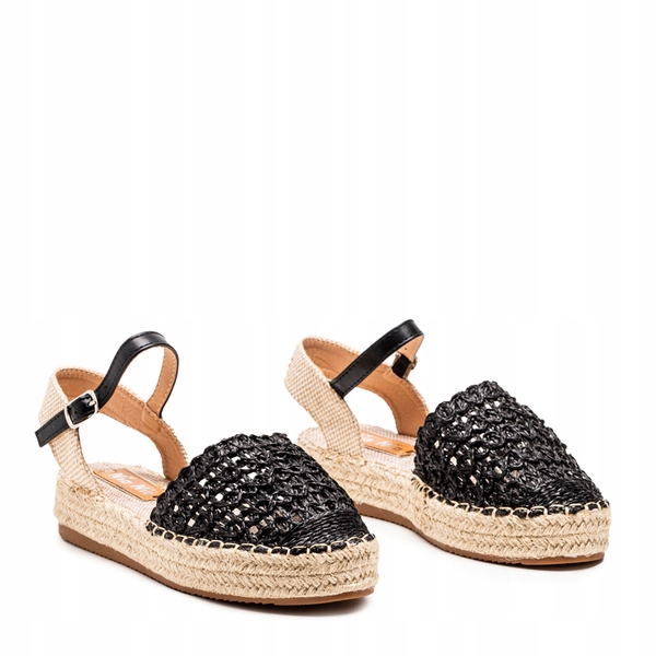 

FF13 Black M Czarne Damskie Espadryle Sandały 39
