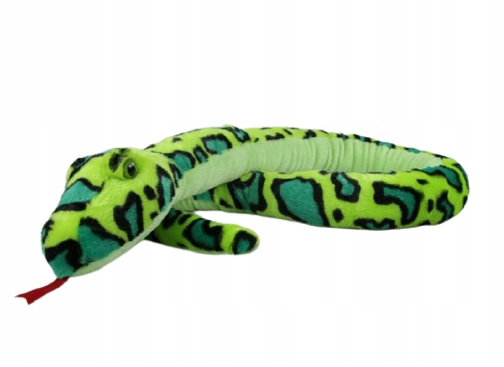 Maskot plyšový Had 150 cm Plyšák ZOO zelený
