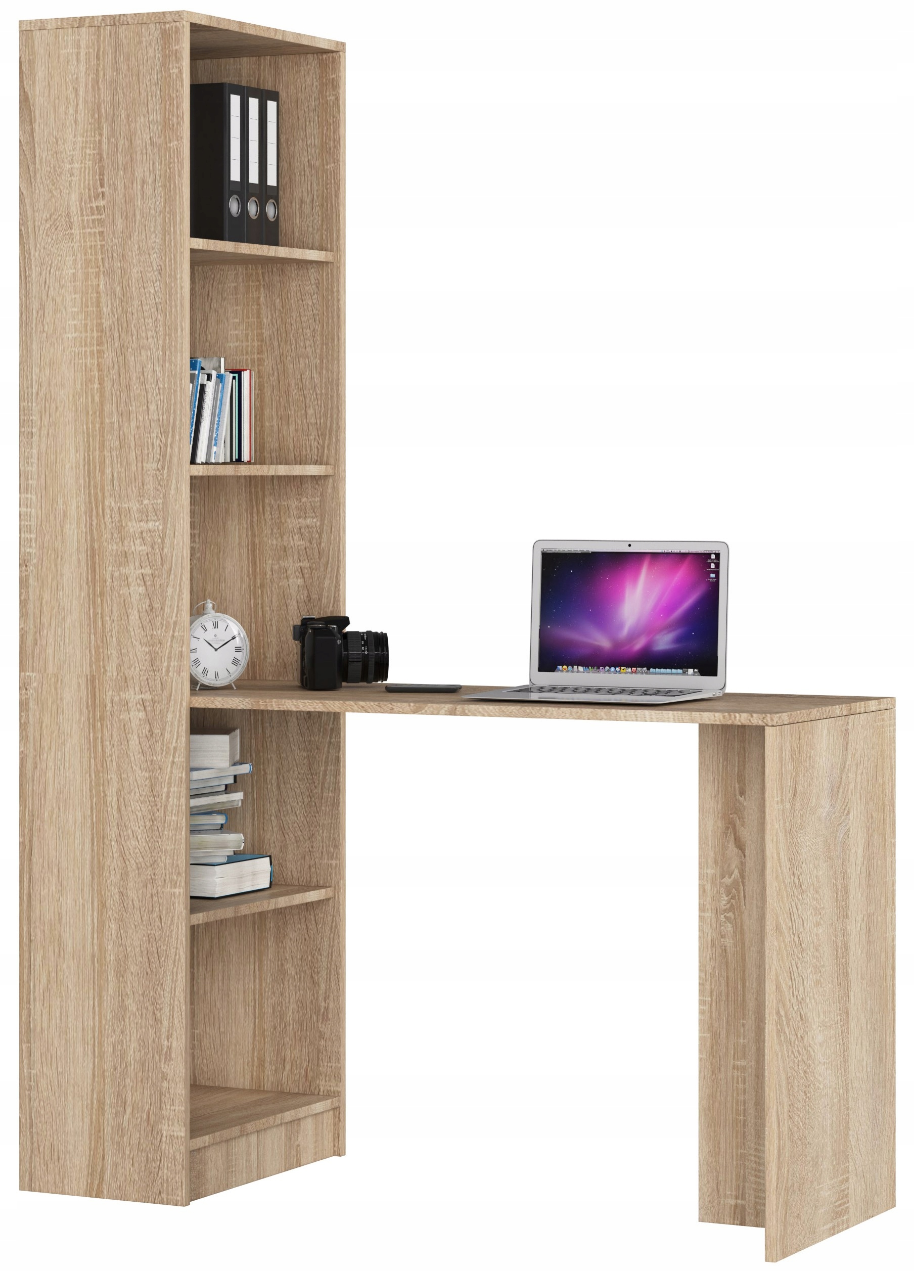 BIURKO NAROŻNE Z REGAŁEM STOLIK SMART DĄB SONOMA Materiał korpusu płyta laminowana