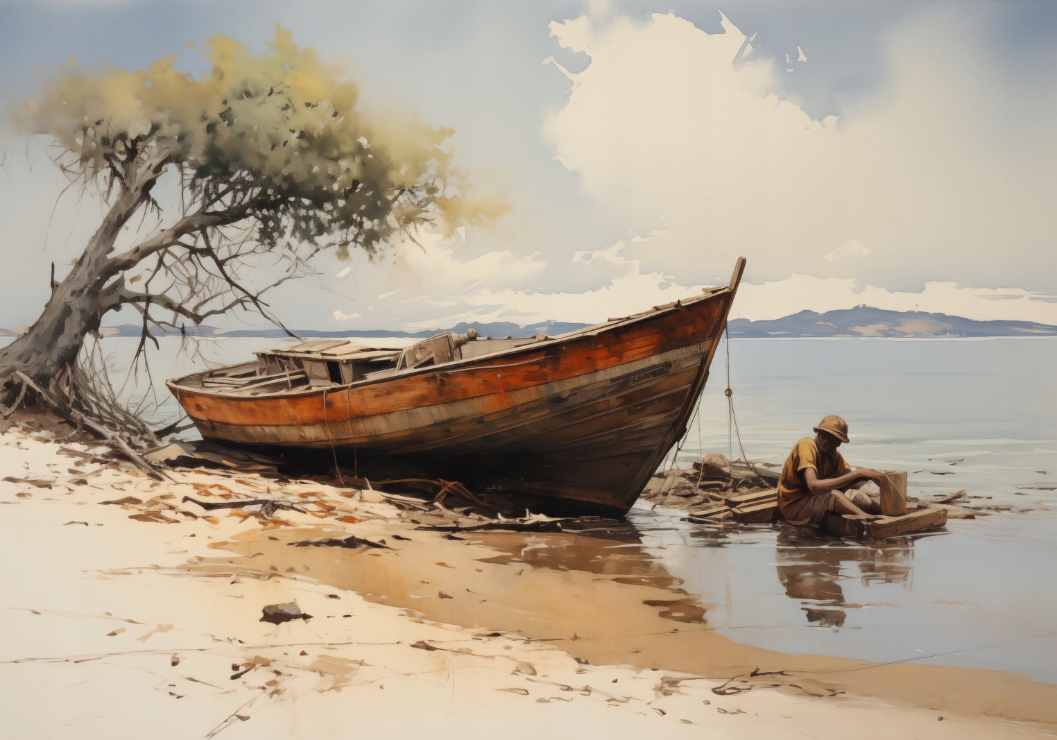 Plagát 100x70 cm Pokoj na pobreží