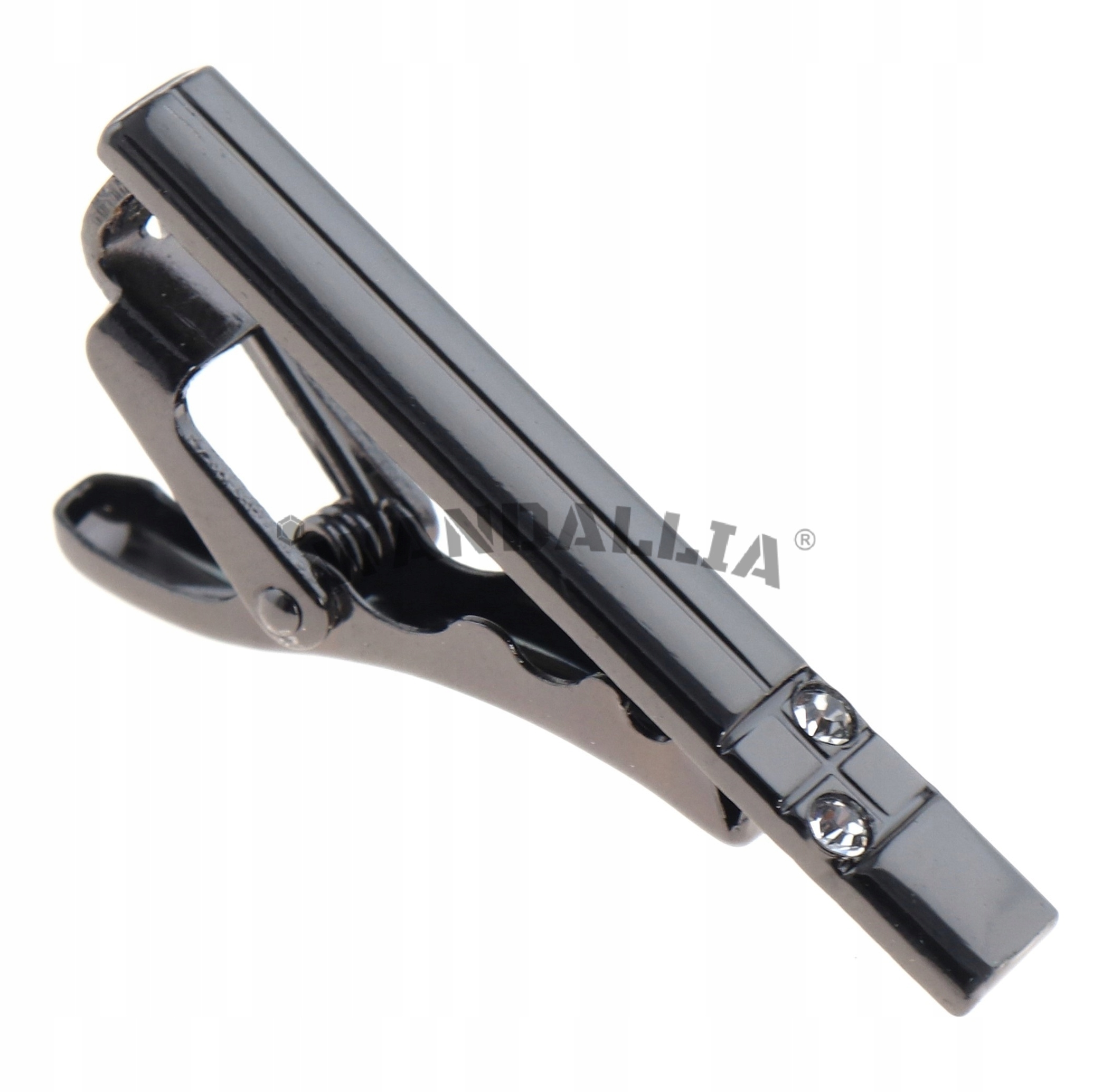 WANDALLIA Spinka do Krawata SP-KR-31 Klasyczna Czarna dł.4cm Marka Wandallia