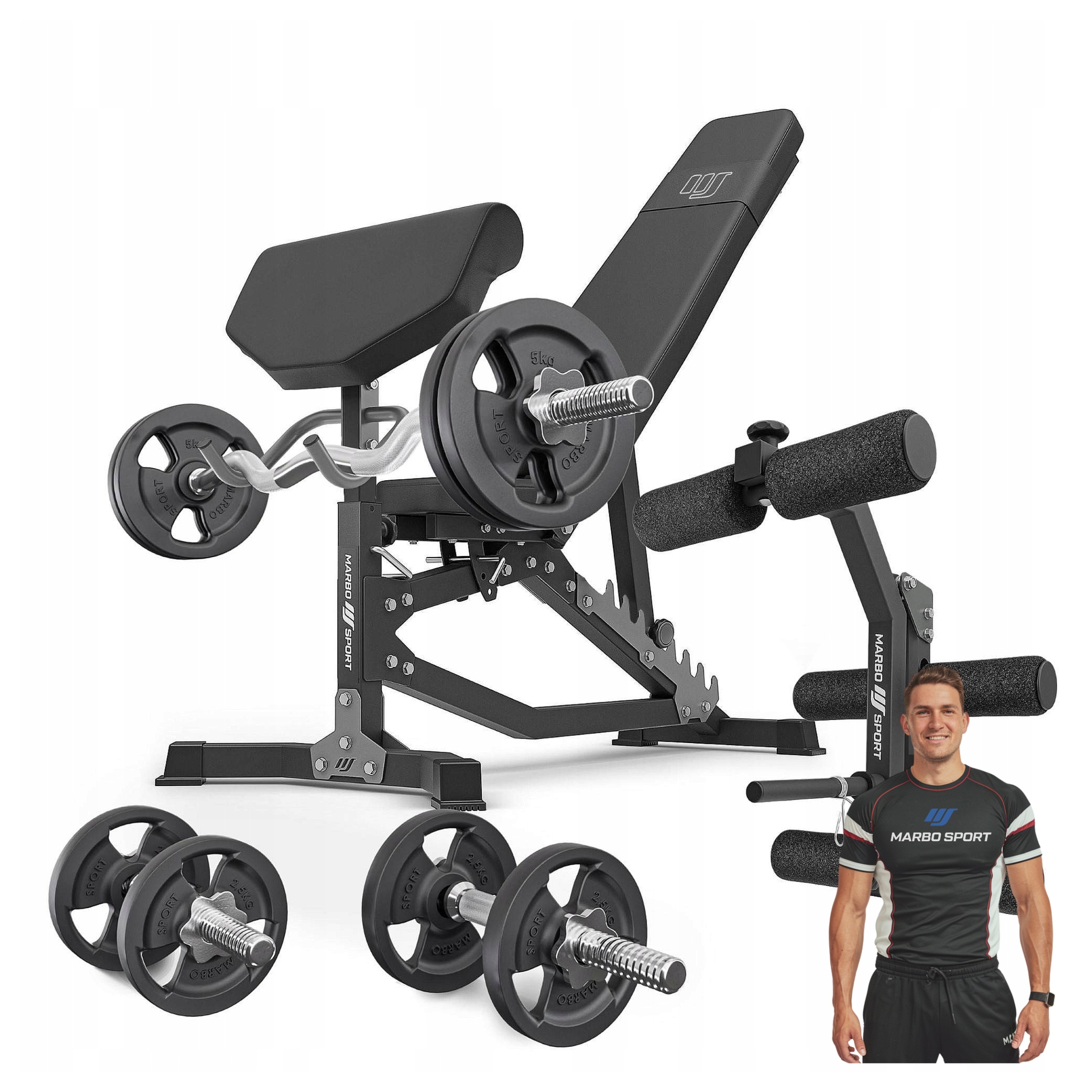 Sada MS39 2.0 42 kg lavička s příslušenstvím pro zatížení