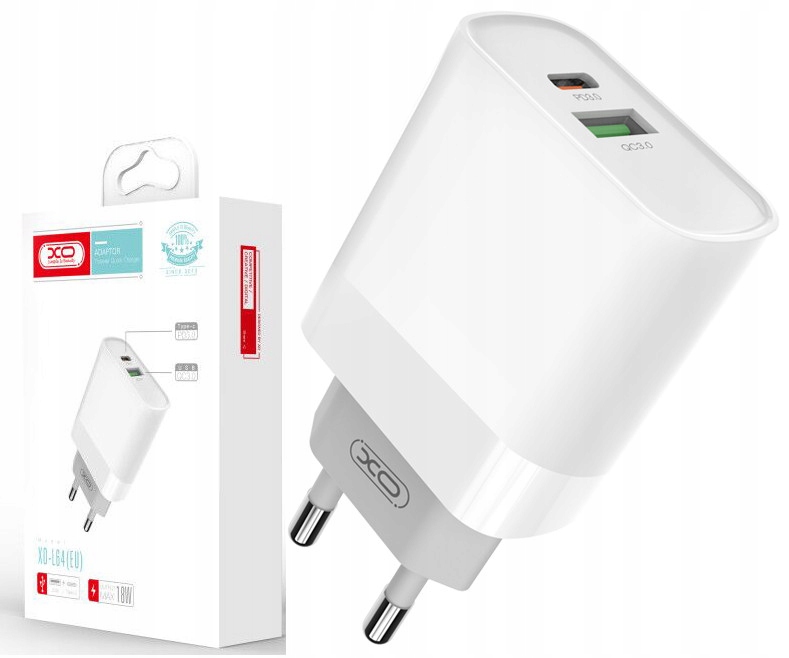 

Szybka Ładowarka 2x Usb Qc Usb-c 18W Quick Charge