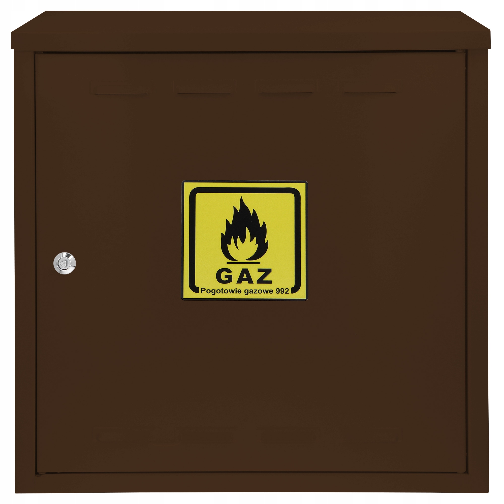 SZAFKA GAZOWA SKRZYNKA 15x15x20 BRĄZOWA Z PLECAMI