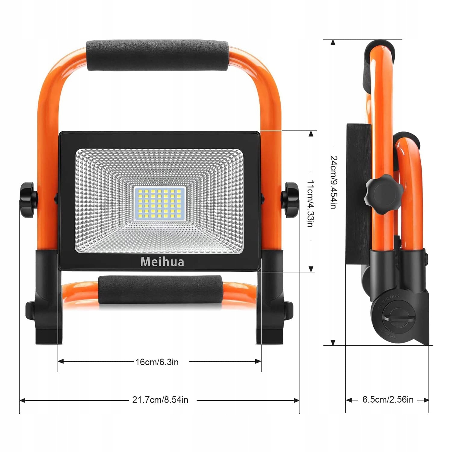 MEIHUA 30W LED Reflektor IP66 2600LM Przenośny 6500K Do Warsztatu — miniatura 8