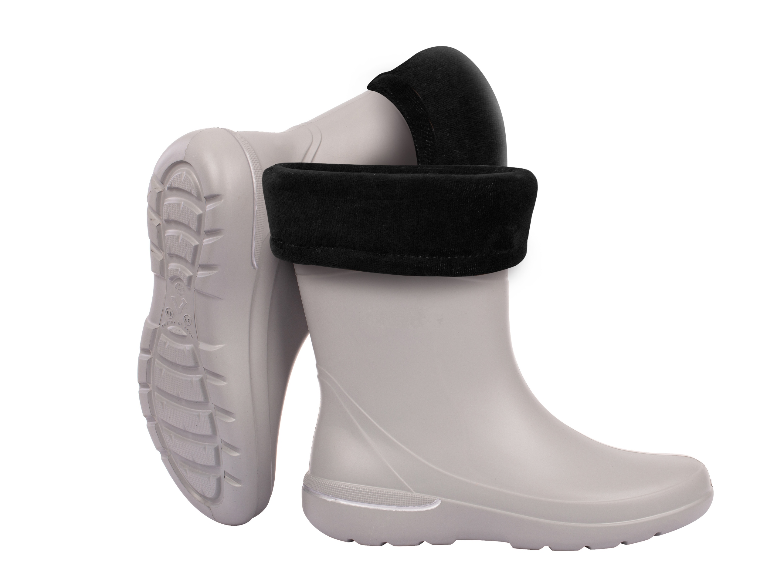 ZETPOL kalosze damskie EVA szare wkład czarny 37