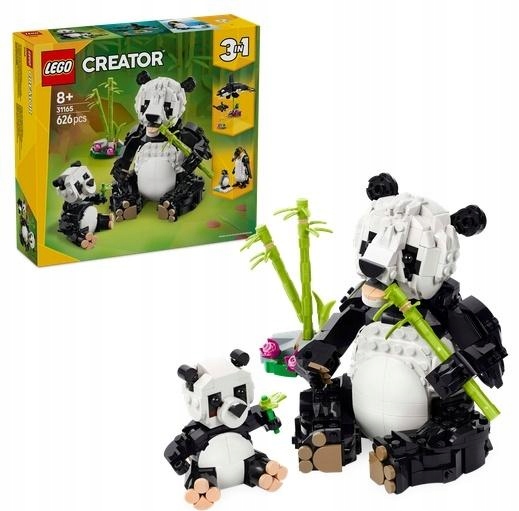 Lego Creator 3 v roce 1 31165 Divoká zvířata: Rodina Pandů a další modely