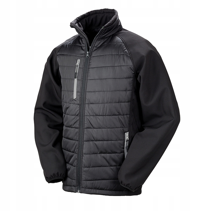 Bunda Black Compass Softshell bez kapuce Černá/Šedá vel. 2XL