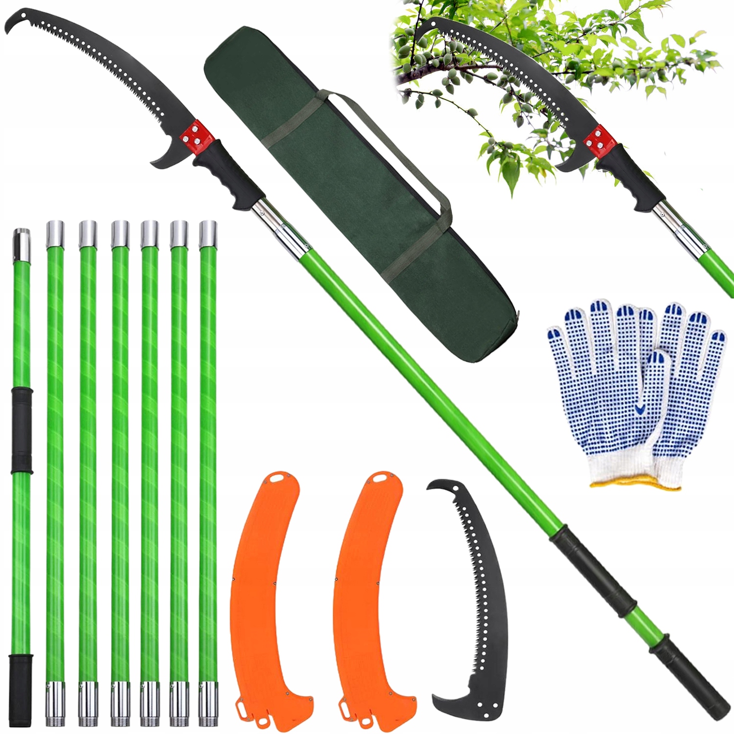 Ruční Teleskopová Pila S Nůžkami, Regulace 2.1-8 M, Pily Na Prořezávání Stromů