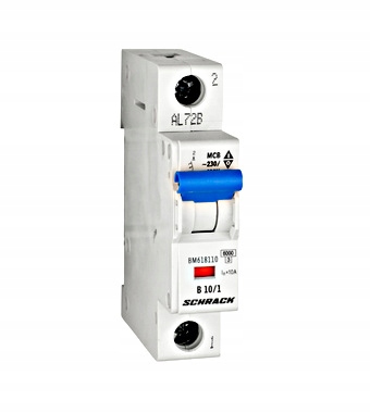 

Wyłącznik instalacyjny Schrack 6kA B 10A BM618110