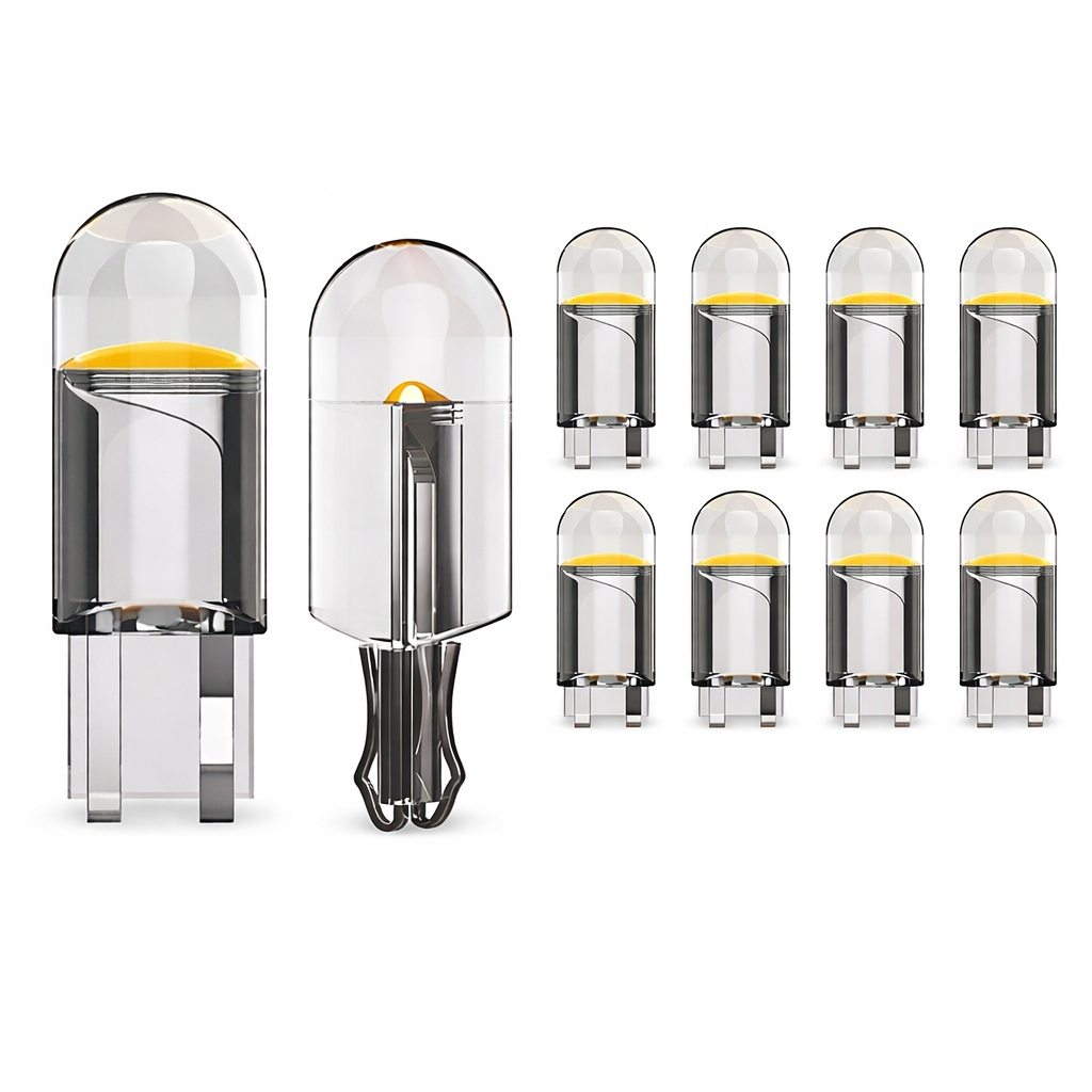 10x Żarówka Led W5W T10 Cob 360° biała samochodowa