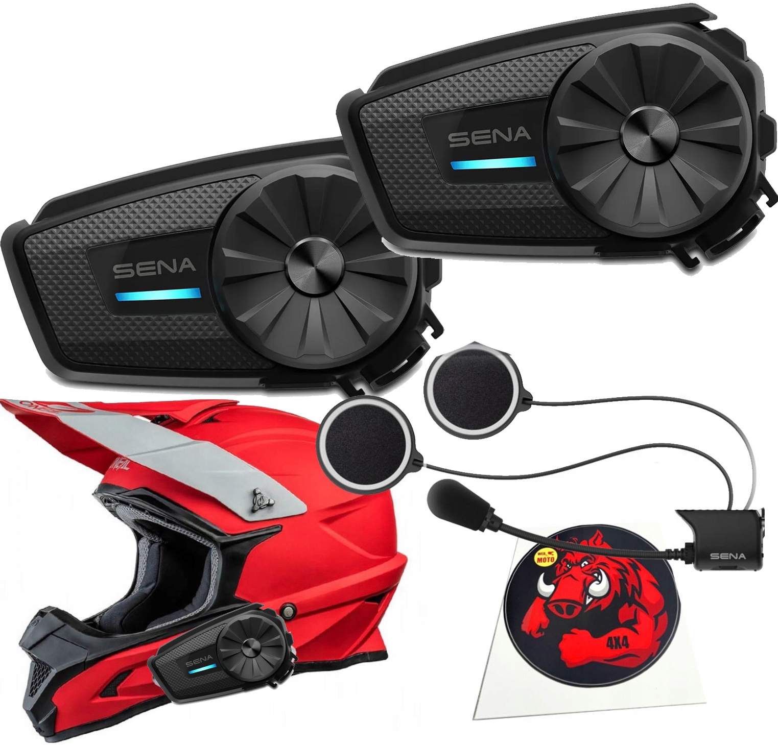 2x SENA INTERKOM MOTOCYKLOWY SPIDER ST1 MESH 2.0 DO 2000M ( MAX 8000M ) HD